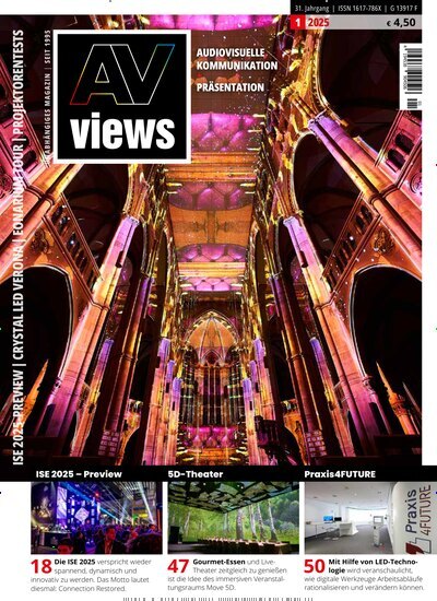 Titelbild der Ausgabe 1/2025 von AV-views. Diese Zeitschrift und viele weitere Logistikmagazine und Medienmagazine als Abo oder epaper bei United Kiosk online kaufen.