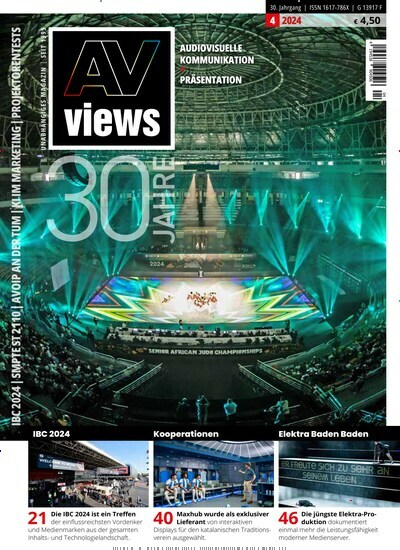 Titelbild der Ausgabe 4/2024 von AV-views. Diese Zeitschrift und viele weitere Logistikmagazine und Medienmagazine als Abo oder epaper bei United Kiosk online kaufen.