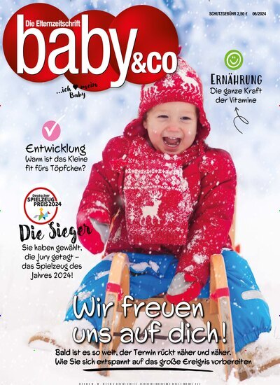 Titelbild der Ausgabe 6/2024 von Baby & Co.. Diese Zeitschrift und viele weitere Elternzeitschriften und Tierzeitschriften als Abo oder epaper bei United Kiosk online kaufen.