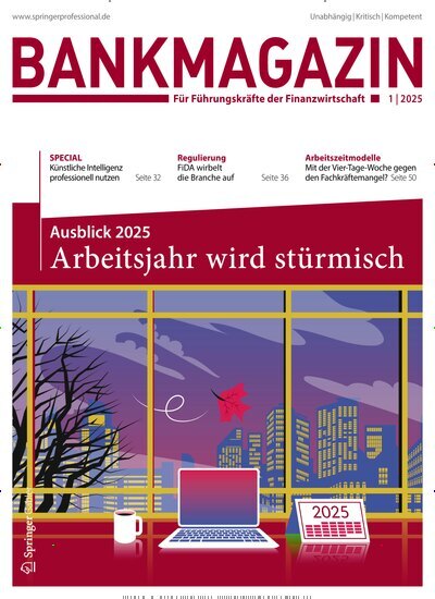 Titelbild der Ausgabe 1/2025 von Bankmagazin. Diese Zeitschrift und viele weitere Businessmagazine als Abo oder epaper bei United Kiosk online kaufen.