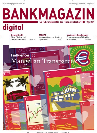 Titelbild der Ausgabe 9/2024 von Bankmagazin. Diese Zeitschrift und viele weitere Businessmagazine als Abo oder epaper bei United Kiosk online kaufen.