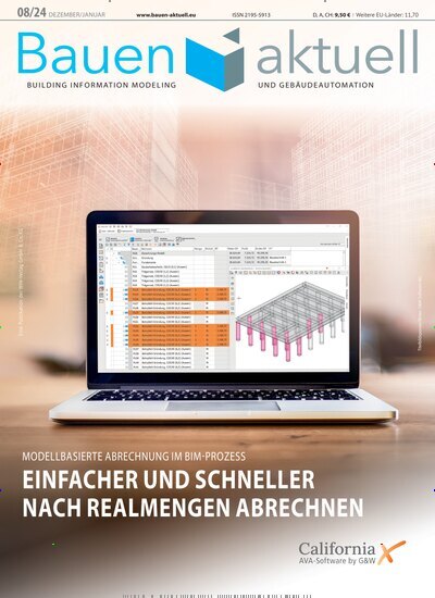 Titelbild der Ausgabe 8/2024 von Bauen Aktuell. Diese Zeitschrift und viele weitere Architekturzeitschriften und Bauzeitschriften als Abo oder epaper bei United Kiosk online kaufen.