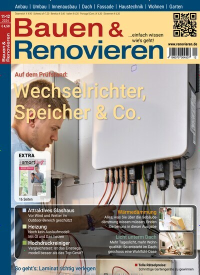 Titelbild der Ausgabe 12/2024 von Bauen & Renovieren. Diese Zeitschrift und viele weitere Gartenzeitschriften und Wohnzeitschriften als Abo oder epaper bei United Kiosk online kaufen.