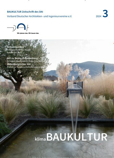 Titelbild der Ausgabe 3/2024 von Baukultur. Diese Zeitschrift und viele weitere Architekturzeitschriften und Bauzeitschriften als Abo oder epaper bei United Kiosk online kaufen.