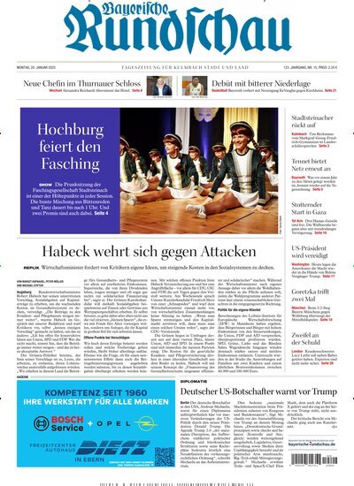 Titelbild der Ausgabe 15/2025 von Bayerische Rundschau. Diese Zeitschrift und viele weitere Zeitungsabos als Abo oder epaper bei United Kiosk online kaufen.