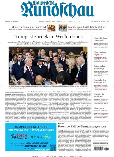 Titelbild der Ausgabe 16/2025 von Bayerische Rundschau. Diese Zeitschrift und viele weitere Zeitungsabos als Abo oder epaper bei United Kiosk online kaufen.