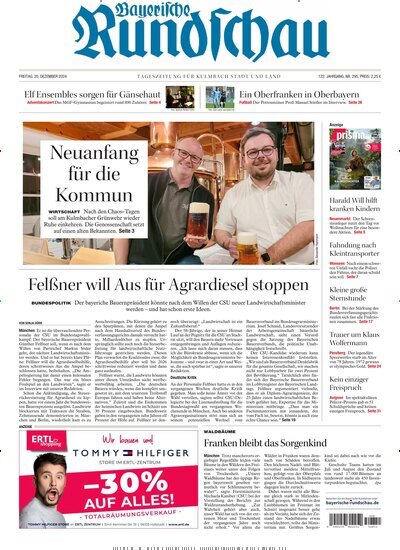 Titelbild der Ausgabe 295/2024 von Bayerische Rundschau. Diese Zeitschrift und viele weitere Zeitungsabos als Abo oder epaper bei United Kiosk online kaufen.