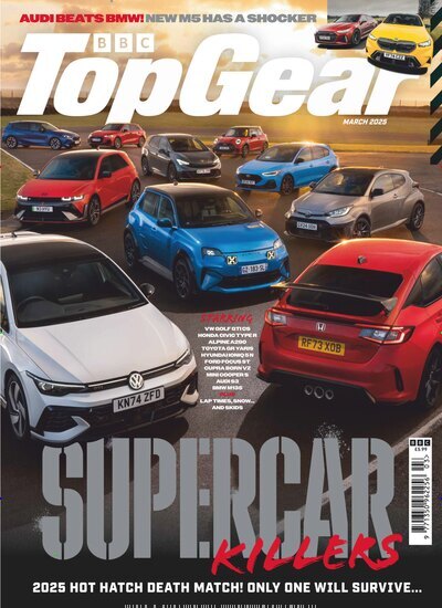 Titelbild der Ausgabe 3/2025 von BBC Top Gear. Diese Zeitschrift und viele weitere Automagazine und Motorradzeitschriften als Abo oder epaper bei United Kiosk online kaufen.