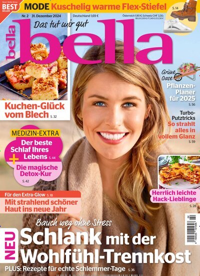 Titelbild der Ausgabe 2/2025 von bella. Diese Zeitschrift und viele weitere Frauenzeitschriften als Abo oder epaper bei United Kiosk online kaufen.