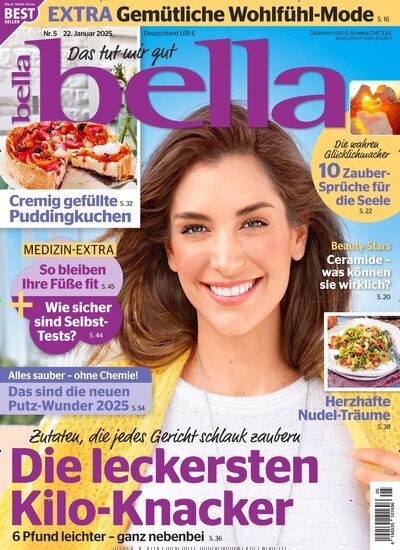 Titelbild der Ausgabe 5/2025 von bella. Diese Zeitschrift und viele weitere Frauenzeitschriften als Abo oder epaper bei United Kiosk online kaufen.