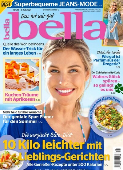 Titelbild der Ausgabe 28/2024 von bella. Diese Zeitschrift und viele weitere Frauenzeitschriften als Abo oder epaper bei United Kiosk online kaufen.