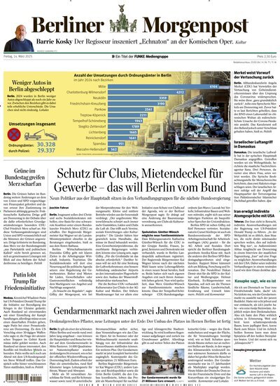 Titelbild der Ausgabe 71/2025 von Berliner Morgenpost. Diese Zeitschrift und viele weitere Zeitungsabos als Abo oder epaper bei United Kiosk online kaufen.