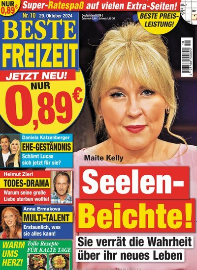 Titelbild der Ausgabe 10/2024 von Beste Freizeit. Diese Zeitschrift und viele weitere Frauenzeitschriften als Abo oder epaper bei United Kiosk online kaufen.