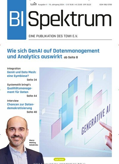 Titelbild der Ausgabe 4/2024 von BI Spektrum. Diese Zeitschrift und viele weitere Businessmagazine als Abo oder epaper bei United Kiosk online kaufen.