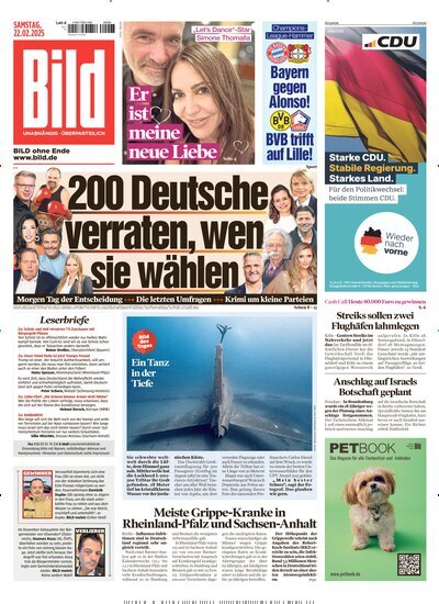 Titelbild der Ausgabe 45/2025 von BILD. Diese Zeitschrift und viele weitere Zeitungsabos als Abo oder epaper bei United Kiosk online kaufen.