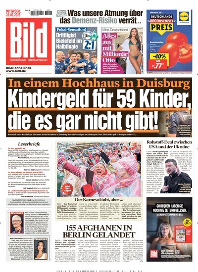 Titelbild der Ausgabe 48/2025 von BILD. Diese Zeitschrift und viele weitere Zeitungsabos als Abo oder epaper bei United Kiosk online kaufen.