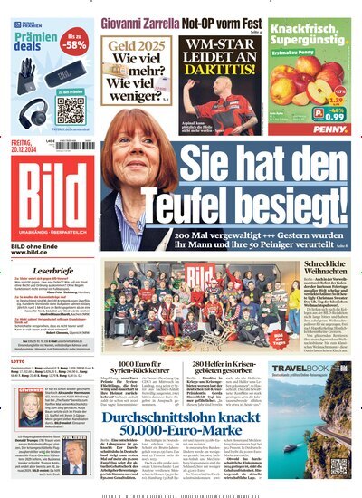 Titelbild der Ausgabe 299/2024 von BILD. Diese Zeitschrift und viele weitere Zeitungsabos als Abo oder epaper bei United Kiosk online kaufen.