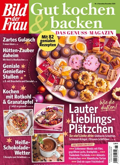 Titelbild der Ausgabe 6/2024 von Bild der Frau - Gut kochen & backen. Diese Zeitschrift und viele weitere Kochzeitschriften und Backzeitschriften als Abo oder epaper bei United Kiosk online kaufen.