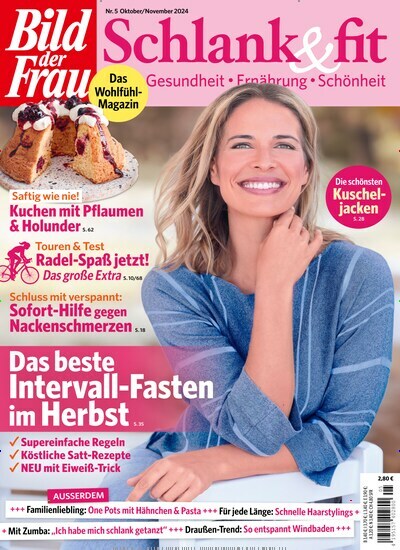 Titelbild der Ausgabe 5/2024 von Bild der Frau - Schlank und fit. Diese Zeitschrift und viele weitere Frauenzeitschriften als Abo oder epaper bei United Kiosk online kaufen.