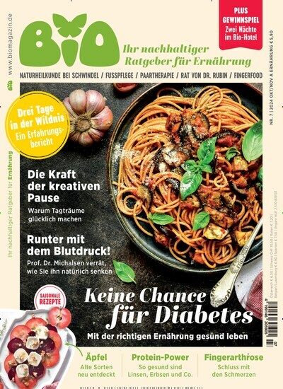 Titelbild der Ausgabe 7/2024 von BIO - Ihr nachhaltiger Ratgeber für Gesundheit & Ernährung. Diese Zeitschrift und viele weitere Elternzeitschriften und Tierzeitschriften als Abo oder epaper bei United Kiosk online kaufen.