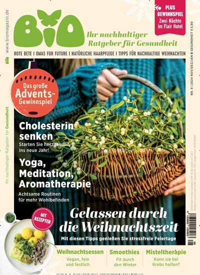 Titelbild der Ausgabe 8/2024 von BIO - Ihr nachhaltiger Ratgeber für Gesundheit & Ernährung. Diese Zeitschrift und viele weitere Elternzeitschriften und Tierzeitschriften als Abo oder epaper bei United Kiosk online kaufen.