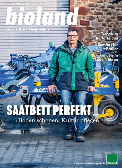 Titelbild der Ausgabe 3/2025 von bioland-Fachmagazin. Diese Zeitschrift und viele weitere Naturzeitschriften, Landwirtschaftszeitungen und Umweltmagazine als Abo oder epaper bei United Kiosk online kaufen.