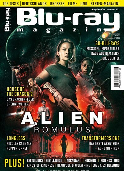 Titelbild der Ausgabe 6/2024 von Blu-ray Magazin. Diese Zeitschrift und viele weitere Audiomagazine, Filmmagazine und Fotozeitschriften als Abo oder epaper bei United Kiosk online kaufen.