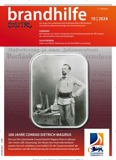 Titelbild der Ausgabe 10/2024 von Brandhilfe Baden-Württemberg. Diese Zeitschrift und viele weitere Jurazeitschriften und Zeitschriften für Verwaltung als Abo oder epaper bei United Kiosk online kaufen.