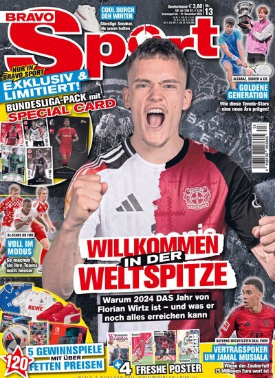 Titelbild der Ausgabe 13/2024 von Bravo Sport. Diese Zeitschrift und viele weitere Sportmagazine als Abo oder epaper bei United Kiosk online kaufen.