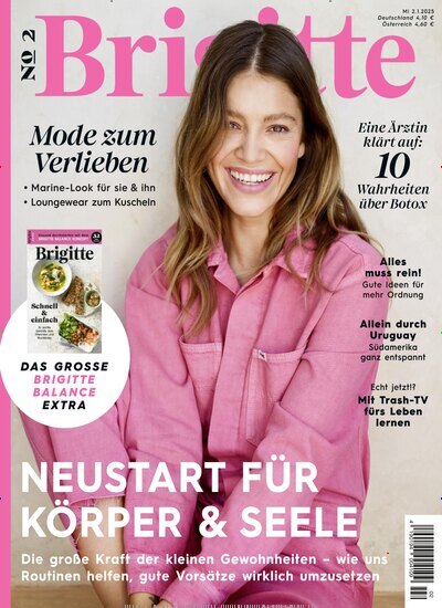 Titelbild der Ausgabe 2/2025 von Brigitte. Diese Zeitschrift und viele weitere Frauenzeitschriften als Abo oder epaper bei United Kiosk online kaufen.