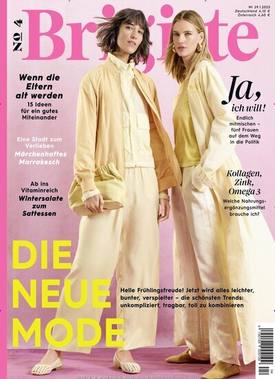 Titelbild der Ausgabe 4/2025 von Brigitte. Diese Zeitschrift und viele weitere Frauenzeitschriften als Abo oder epaper bei United Kiosk online kaufen.