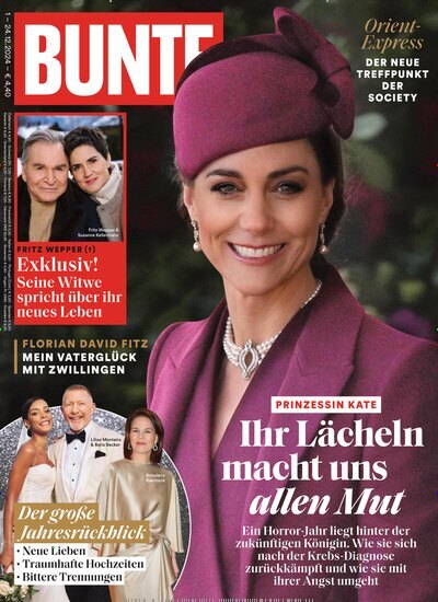 Titelbild der Ausgabe 1/2025 von BUNTE. Diese Zeitschrift und viele weitere Lifestylemagazine und Peoplemagazine als Abo oder epaper bei United Kiosk online kaufen.