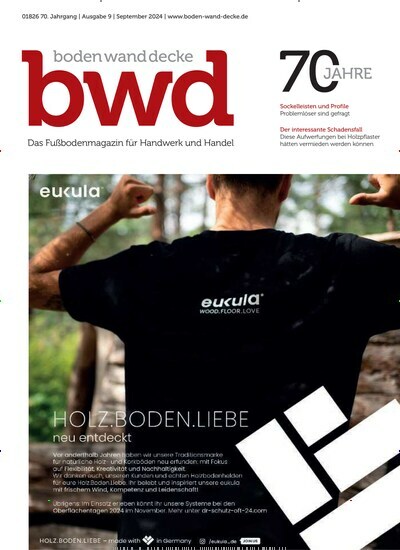 Titelbild der Ausgabe 9/2024 von bwd boden wand decke. Diese Zeitschrift und viele weitere Architekturzeitschriften und Bauzeitschriften als Abo oder epaper bei United Kiosk online kaufen.