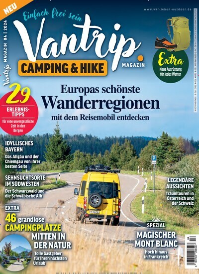 Titelbild der Ausgabe 4/2024 von Camping & More. Diese Zeitschrift und viele weitere Automagazine und Motorradzeitschriften als Abo oder epaper bei United Kiosk online kaufen.