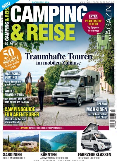 Titelbild der Ausgabe 7/2024 von Camping & Reise Magazin. Diese Zeitschrift und viele weitere Automagazine und Motorradzeitschriften als Abo oder epaper bei United Kiosk online kaufen.