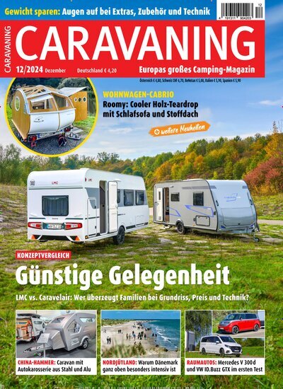 Titelbild der Ausgabe 12/2024 von Caravaning. Diese Zeitschrift und viele weitere Automagazine und Motorradzeitschriften als Abo oder epaper bei United Kiosk online kaufen.