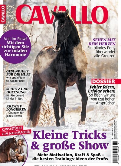 Titelbild der Ausgabe 1/2025 von Cavallo. Diese Zeitschrift und viele weitere Sportmagazine als Abo oder epaper bei United Kiosk online kaufen.