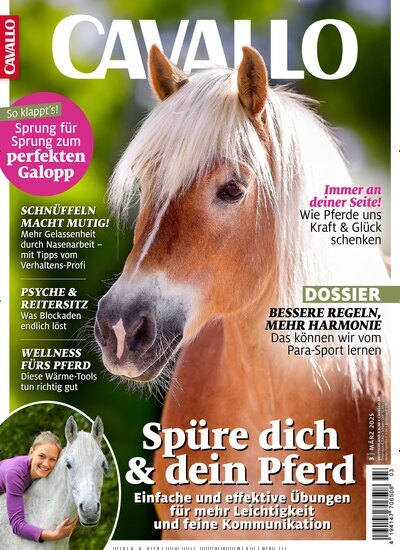 Titelbild der Ausgabe 3/2025 von Cavallo. Diese Zeitschrift und viele weitere Sportmagazine als Abo oder epaper bei United Kiosk online kaufen.