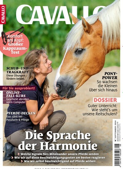 Titelbild der Ausgabe 9/2024 von Cavallo. Diese Zeitschrift und viele weitere Sportmagazine als Abo oder epaper bei United Kiosk online kaufen.