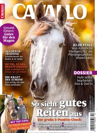 Titelbild der Ausgabe 12/2024 von Cavallo. Diese Zeitschrift und viele weitere Sportmagazine als Abo oder epaper bei United Kiosk online kaufen.