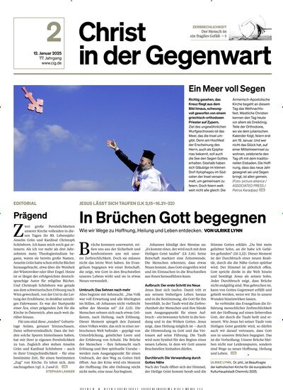 Titelbild der Ausgabe 2/2025 von Christ in der Gegenwart. Diese Zeitschrift und viele weitere Kunstmagazine und Kulturmagazine als Abo oder epaper bei United Kiosk online kaufen.