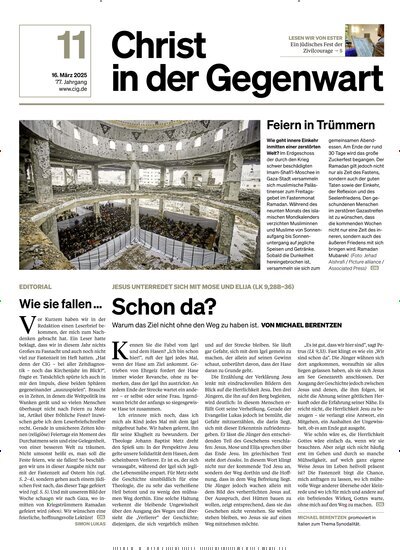 Titelbild der Ausgabe 11/2025 von Christ in der Gegenwart. Diese Zeitschrift und viele weitere Kunstmagazine und Kulturmagazine als Abo oder epaper bei United Kiosk online kaufen.