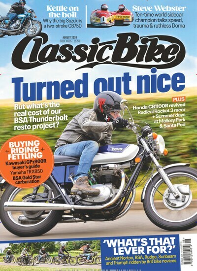 Titelbild der Ausgabe 8/2024 von Classic Bike. Diese Zeitschrift und viele weitere Automagazine und Motorradzeitschriften als Abo oder epaper bei United Kiosk online kaufen.