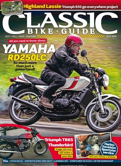 Titelbild der Ausgabe 7/2024 von Classic Bike Guide. Diese Zeitschrift und viele weitere Automagazine und Motorradzeitschriften als Abo oder epaper bei United Kiosk online kaufen.