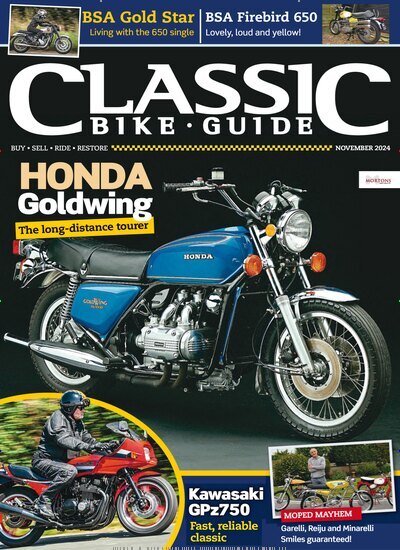 Titelbild der Ausgabe 11/2024 von Classic Bike Guide. Diese Zeitschrift und viele weitere Automagazine und Motorradzeitschriften als Abo oder epaper bei United Kiosk online kaufen.