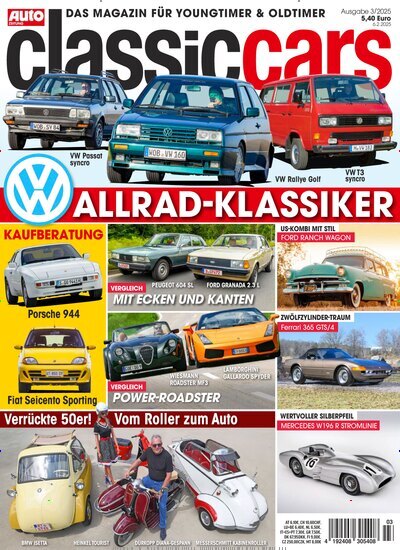 Titelbild der Ausgabe 3/2025 von classic cars. Diese Zeitschrift und viele weitere Automagazine und Motorradzeitschriften als Abo oder epaper bei United Kiosk online kaufen.