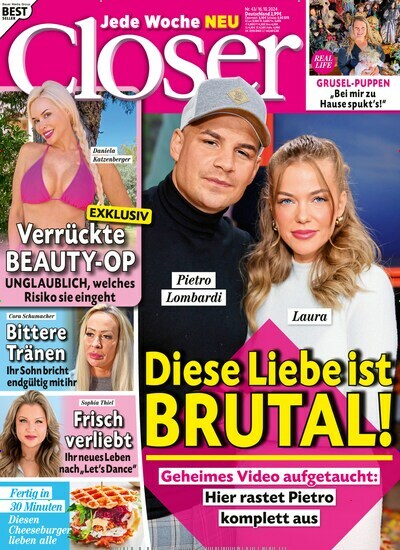 Titelbild der Ausgabe 43/2024 von Closer. Diese Zeitschrift und viele weitere Lifestylemagazine und Peoplemagazine als Abo oder epaper bei United Kiosk online kaufen.