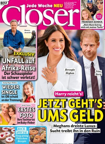 Titelbild der Ausgabe 48/2024 von Closer. Diese Zeitschrift und viele weitere Lifestylemagazine und Peoplemagazine als Abo oder epaper bei United Kiosk online kaufen.