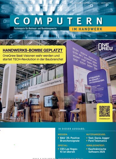 Titelbild der Ausgabe 2/2025 von Computern im Handwerk. Diese Zeitschrift und viele weitere Architekturzeitschriften und Bauzeitschriften als Abo oder epaper bei United Kiosk online kaufen.