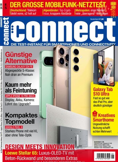 Titelbild der Ausgabe 1/2025 von connect. Diese Zeitschrift und viele weitere Audiomagazine, Filmmagazine und Fotozeitschriften als Abo oder epaper bei United Kiosk online kaufen.